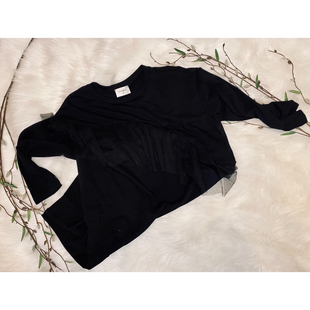 F21 Everly tulle tunic top